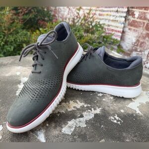 Cole Haan 2.Zerogrand Laser Wing Mens Sz 9 M Gray Nubuck Oxford Shoes C26036